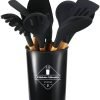 12-Piece Silicone Kitchen Utensil Set with Wooden Handles