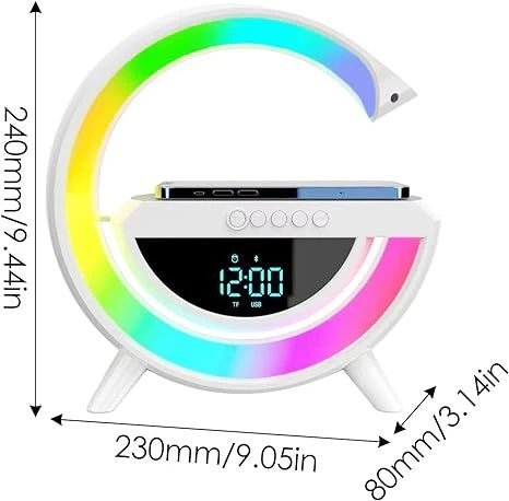 Multifunctional Wireless Speaker with Ambient Lights & 15W Charging