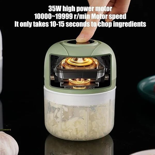 Electric Garlic Chopper – One-Touch Fast Food Prep Tool