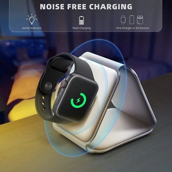 3-in-1 Wireless Charging Station – 15W Fast Charging Stand