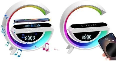 Multifunctional Wireless Speaker with Ambient Lights & 15W Charging