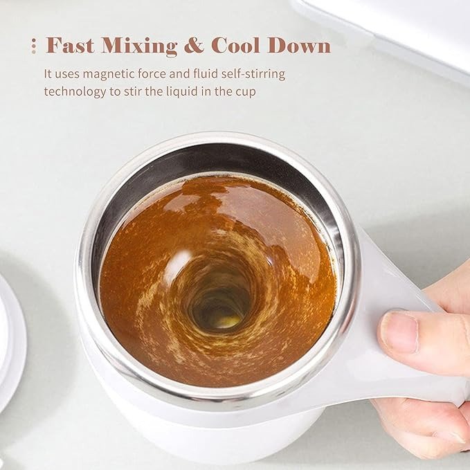Automatic Self-Stirring Mug – Magnetic Mixing Cup with Lid