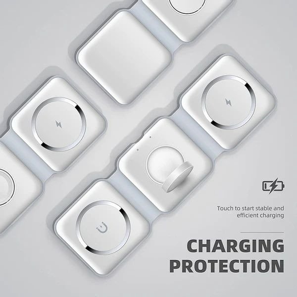 3-in-1 Wireless Charging Station – 15W Fast Charging Stand