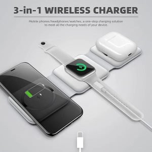 3-in-1 Wireless Charging Station – 15W Fast Charging Stand