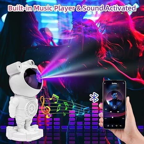 Astronaut Galaxy Star Projector – Nebula Night Light with Remote
