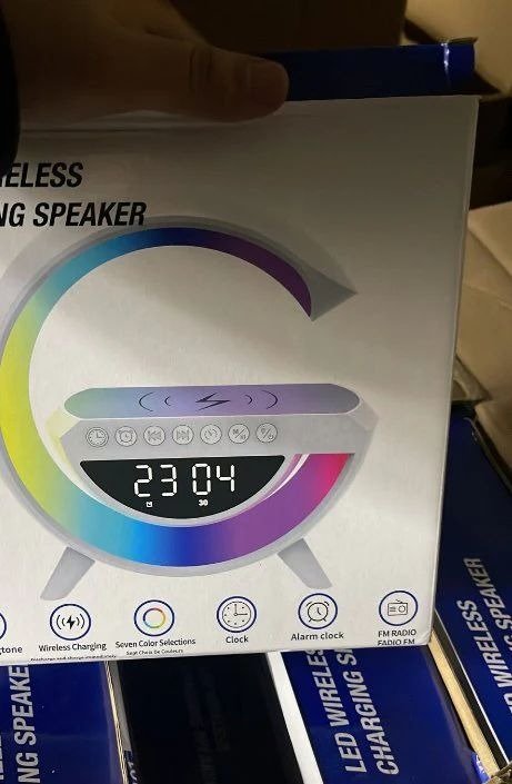Multifunctional Wireless Speaker with Ambient Lights & 15W Charging